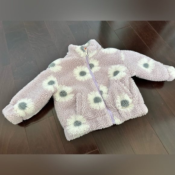 Zara Flower Bloom Sherpa Jacket, size 3-4y - Picture 3 of 9